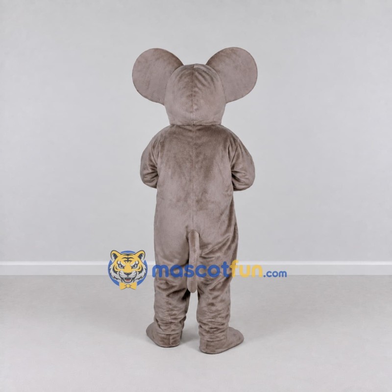 Custom Gray Brown and Pink Mouse Mascot Costume Adult Full Body Suit for School Events