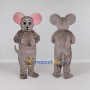 Custom Gray Brown and Pink Mouse Mascot Costume Adult Full Body Suit for School Events