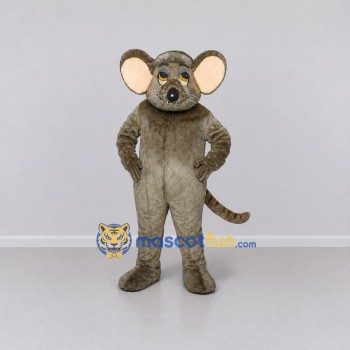 Custom Gray Brown and Cream Mouse Character Mascot Costume Adult Full Body Suit for School Events