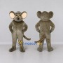 Custom Gray Brown and Cream Mouse Character Mascot Costume Adult Full Body Suit for School Events
