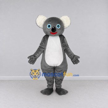 Custom Gray and White Koala Mascot Costume Adult Full Body Suit for Wildlife Events Custom Gray and White Koala Mascot Costume Adult Full Body Suit for Wildlife Events