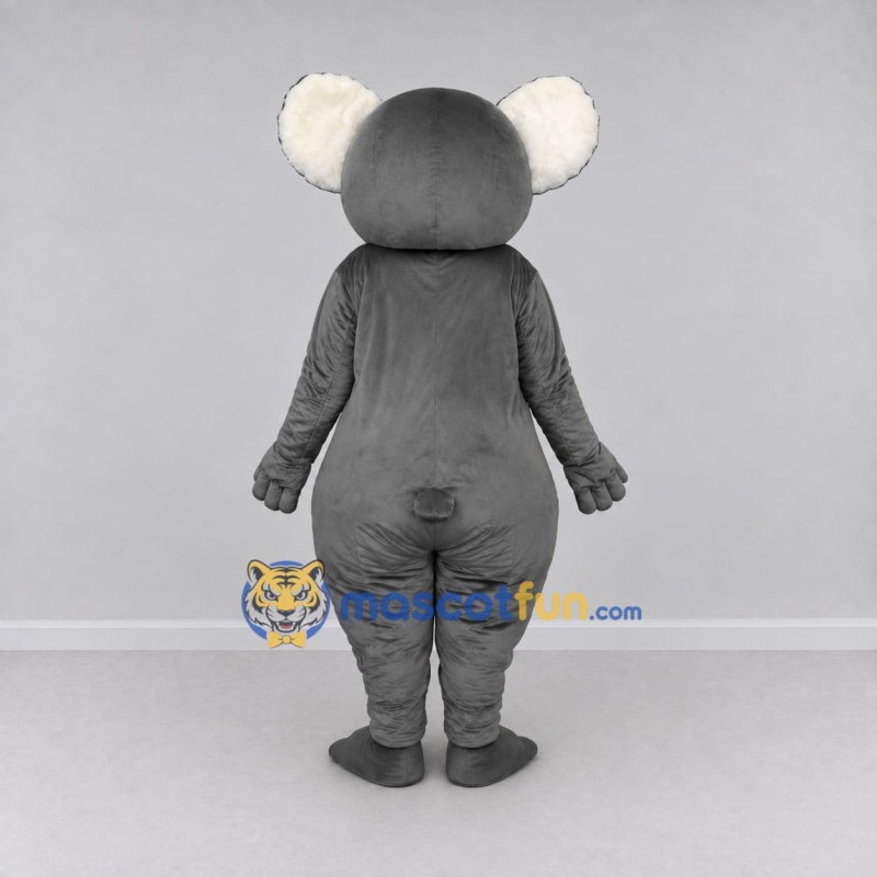 Custom Gray and White Koala Mascot Costume Adult Full Body Suit for Wildlife Events