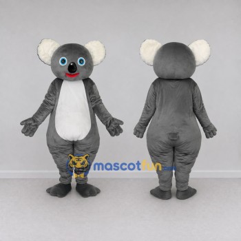 Custom Gray and White Koala Mascot Costume Adult Full Body Suit for Wildlife Events