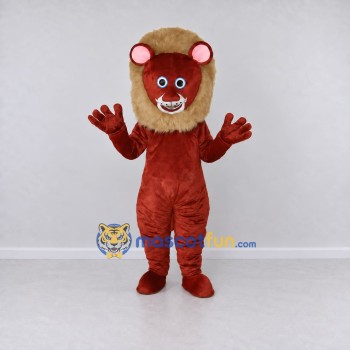 Custom Reddish Brown and Tan Lion Mascot Costume Adult Full Body Suit for School Events Custom Reddish Brown and Tan Lion Mascot Costume Adult Full Body Suit for School Events