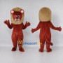 Custom Reddish Brown and Tan Lion Mascot Costume Adult Full Body Suit for School Events