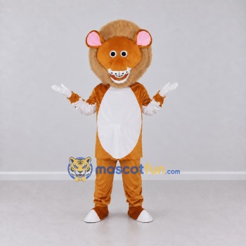 Custom Orange Tan and White Lion Mascot Costume Adult Full Body Suit for School Events