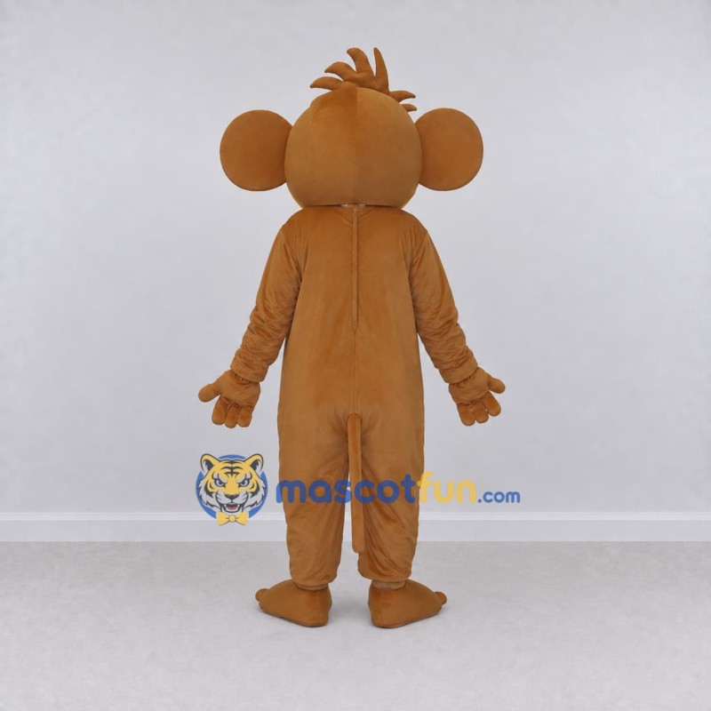 Custom Brown and Yellow Monkey with Eye Patch Mascot Costume Adult Full Body Suit for Theme Parties Custom Brown and Yellow Monkey with Eye Patch Mascot Costume Adult Full Body Suit for Theme Parties