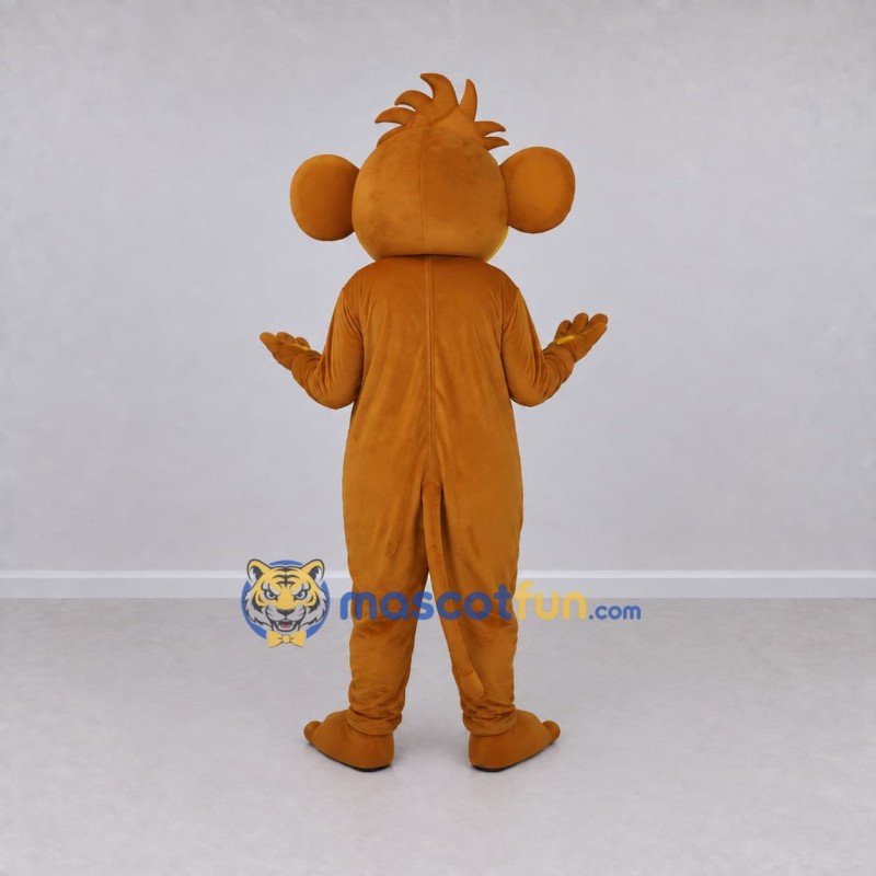 Custom Brown and Yellow Monkey with Eye Patch Mascot Costume Adult Full Body Suit for Theme Parties Custom Brown and Yellow Monkey with Eye Patch Mascot Costume Adult Full Body Suit for Theme Parties