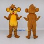 Custom Brown and Yellow Monkey with Eye Patch Mascot Costume Adult Full Body Suit for Theme Parties