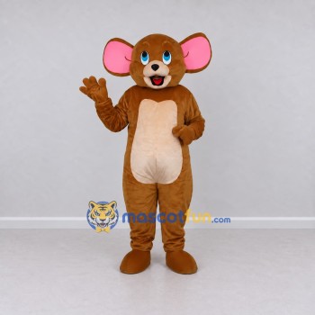 Custom Brown and Tan Mouse Mascot Costume Adult Full Body Suit for School Events Custom Brown and Tan Mouse Mascot Costume Adult Full Body Suit for School Events