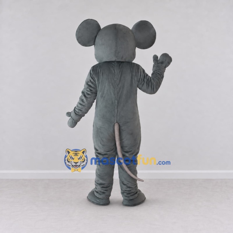 Custom Gray and White Mouse Mascot Costume Adult Full Body Suit for School Events Custom Gray and White Mouse Mascot Costume Adult Full Body Suit for School Events