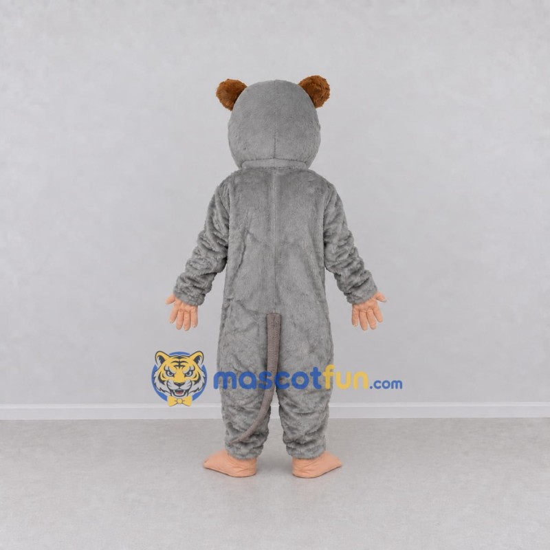 Custom Gray and Tan Rat Character Mascot Costume Adult Full Body Suit for School Events Custom Gray and Tan Rat Character Mascot Costume Adult Full Body Suit for School Events
