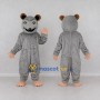 Custom Gray and Tan Rat Character Mascot Costume Adult Full Body Suit for School Events