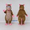 Custom Brown and Pink Rat Mascot Costume Adult Full Body Suit for School Events Custom Brown and Pink Rat Mascot Costume Adult Full Body Suit for School Events