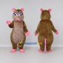 Custom Brown and Pink Rat Mascot Costume Adult Full Body Suit for School Events