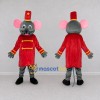 Custom Gray Red and Gold Mouse in Uniform Mascot Costume Adult Full Body Suit for Theme Parties Custom Gray Red and Gold Mouse in Uniform Mascot Costume Adult Full Body Suit for Theme Parties