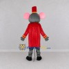 Custom Gray Red and Gold Mouse in Uniform Mascot Costume Adult Full Body Suit for Theme Parties Custom Gray Red and Gold Mouse in Uniform Mascot Costume Adult Full Body Suit for Theme Parties
