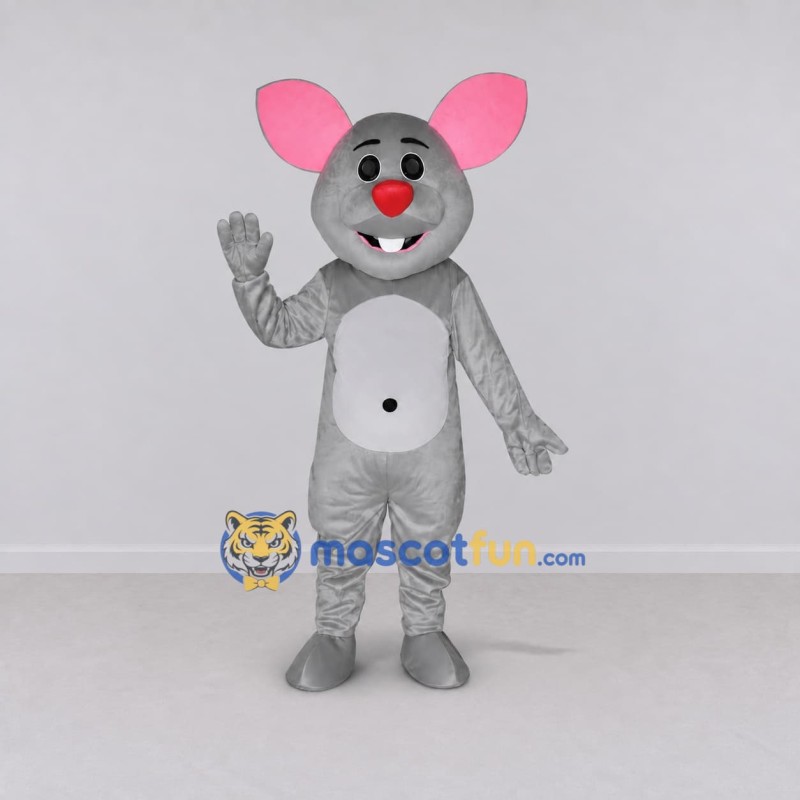 Custom Gray and White Mouse Mascot Costume Adult Full Body Suit for School Events Custom Gray and White Mouse Mascot Costume Adult Full Body Suit for School Events