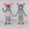 Custom Gray and White Mouse Mascot Costume Adult Full Body Suit for School Events Custom Gray and White Mouse Mascot Costume Adult Full Body Suit for School Events
