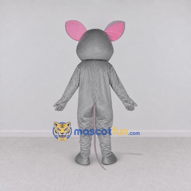 Custom Gray and White Mouse Mascot Costume Adult Full Body Suit for School Events Custom Gray and White Mouse Mascot Costume Adult Full Body Suit for School Events