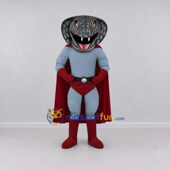 Custom Gray and Red Superhero Cobra Mascot Costume Adult Full Body Suit for Theme Parties Custom Gray and Red Superhero Cobra Mascot Costume Adult Full Body Suit for Theme Parties