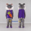 Custom Gray and Purple Rabbit in Carrot Shirt Mascot Costume Adult Full Body Suit for Easter Events Custom Gray and Purple Rabbit in Carrot Shirt Mascot Costume Adult Full Body Suit for Easter Events