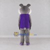 Custom Gray and Purple Rabbit in Carrot Shirt Mascot Costume Adult Full Body Suit for Easter Events Custom Gray and Purple Rabbit in Carrot Shirt Mascot Costume Adult Full Body Suit for Easter Events