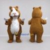 Custom Brown and White Guinea Pig Mascot Costume Adult Full Body Suit for School Events Custom Brown and White Guinea Pig Mascot Costume Adult Full Body Suit for School Events