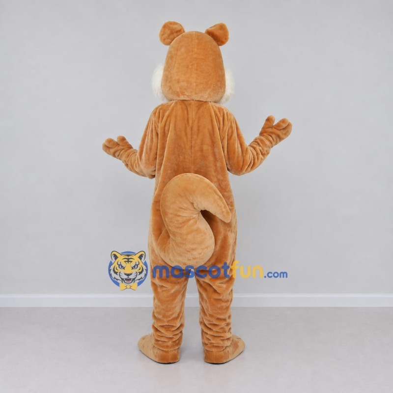 Custom Tan and Cream Squirrel Mascot Costume Adult Full Body Suit for Wildlife Events Custom Tan and Cream Squirrel Mascot Costume Adult Full Body Suit for Wildlife Events