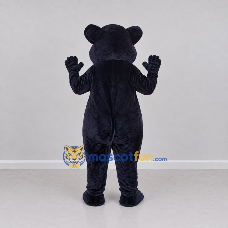 Custom Dark Blue and Gray Bear Mascot Costume Adult Full Body Suit for School Events