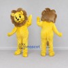 Custom Yellow and Brown Lion Mascot Costume Adult Full Body Suit for School Events