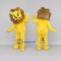 Custom Yellow and Brown Lion Mascot Costume Adult Full Body Suit for School Events