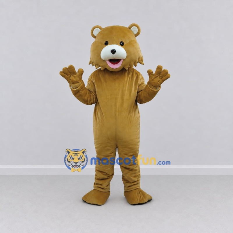 Custom Golden Brown Teddy Bear Mascot Costume Adult Full Body Suit for Community Events Custom Golden Brown Teddy Bear Mascot Costume Adult Full Body Suit for Community Events