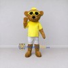 Custom Brown Yellow and White Bear in Sunglasses Mascot Costume Adult Full Body Suit for Summer Events