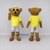 Custom Brown Yellow and White Bear in Sunglasses Mascot Costume Adult Full Body Suit for Summer Events