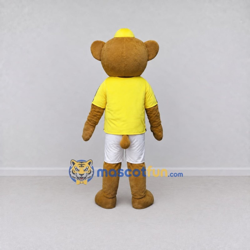 Custom Brown Yellow and White Bear in Sunglasses Mascot Costume Adult Full Body Suit for Summer Events