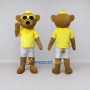 Custom Brown Yellow and White Bear in Sunglasses Mascot Costume Adult Full Body Suit for Summer Events