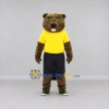 Custom Brown Yellow and Black Beaver in Sportswear Mascot Costume Adult Full Body Suit for Sports Events Custom Brown Yellow and Black Beaver in Sportswear Mascot Costume Adult Full Body Suit for Sports Events