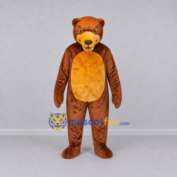 Custom Brown and Tan Bear Mascot Costume Adult Full Body Suit for School Events
