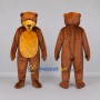 Custom Brown and Tan Bear Mascot Costume Adult Full Body Suit for School Events