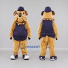 Custom Tan and Navy Blue Bulldog in Cap Mascot Costume Adult Full Body Suit for Sports Events Custom Tan and Navy Blue Bulldog in Cap Mascot Costume Adult Full Body Suit for Sports Events