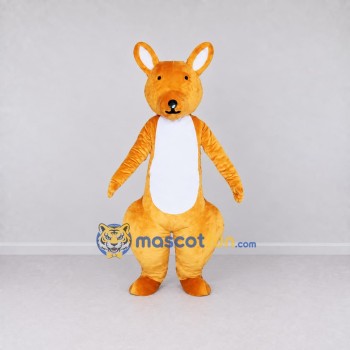 Custom Orange and White Kangaroo Mascot Costume Adult Full Body Suit for Wildlife Events