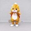 Custom Golden Yellow White and Red Rodent with Backpack Mascot Costume Adult Full Body Suit for School Events