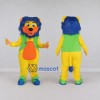 Custom Yellow Blue and Green Lion in Vest Mascot Costume Adult Full Body Suit for School Events Custom Yellow Blue and Green Lion in Vest Mascot Costume Adult Full Body Suit for School Events
