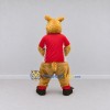 Custom Tan and Red Kangaroo in Sportswear Mascot Costume Adult Full Body Suit for Sports Events