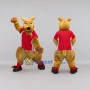 Custom Tan and Red Kangaroo in Sportswear Mascot Costume Adult Full Body Suit for Sports Events