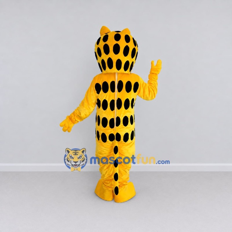 Custom Yellow and Black Spotted Big Cat Mascot Costume Adult Full Body Suit for Wildlife Events Custom Yellow and Black Spotted Big Cat Mascot Costume Adult Full Body Suit for Wildlife Events