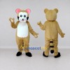 Custom Tan Black and White Raccoon Character Mascot Costume Adult Full Body Suit for School Events