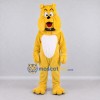Custom Yellow and White Bulldog Mascot Costume Adult Full Body Suit for School Events Custom Yellow and White Bulldog Mascot Costume Adult Full Body Suit for School Events