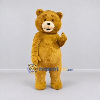 Custom Golden Brown Teddy Bear Mascot Costume Adult Full Body Suit for Community Events Custom Golden Brown Teddy Bear Mascot Costume Adult Full Body Suit for Community Events